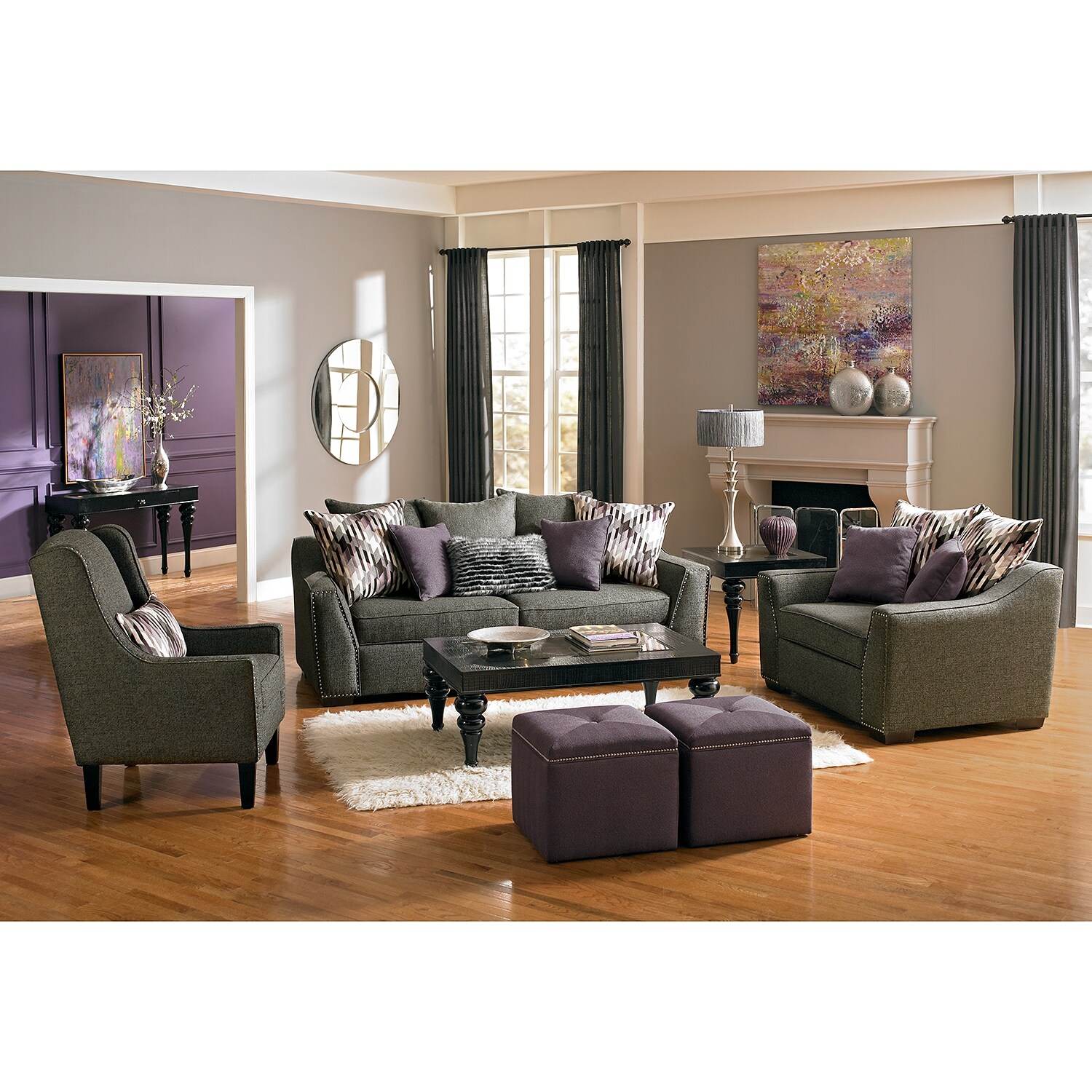 Ritz Sofa - Gray | Value City Furniture